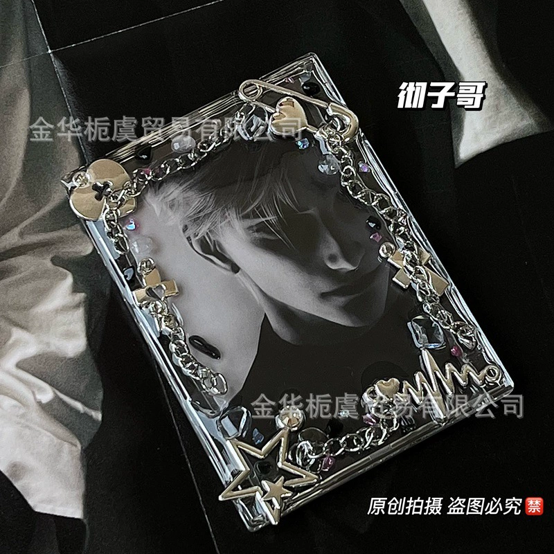 Декоративные акриловые карточки в виде кирпичиков и металлических элементов в винтажном стиле для хранения фотографий, украшения и декора, реквизит для чехлов для телефонов Guimei