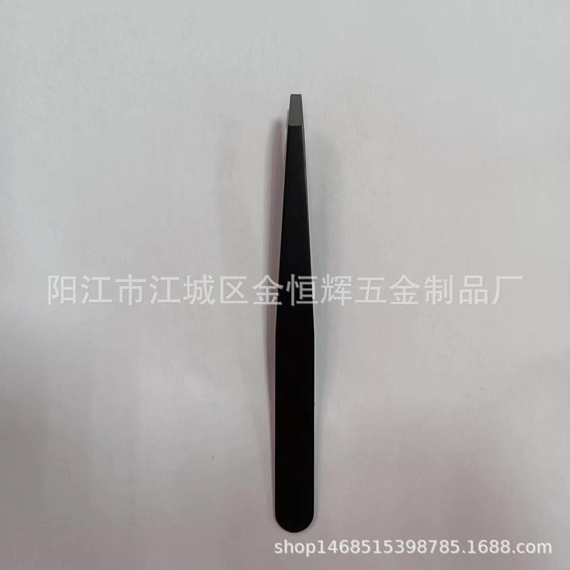 眉毛クリップピンセット高精度眉毛トリミングツール斜めエアブラストステンレス鋼メンズひげ抜き黒眉毛クリップ|undefined