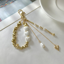 欧美跨境新款时尚合金个性百搭仿珍珠仿水晶 CCB碎石爱心小鸟挂饰