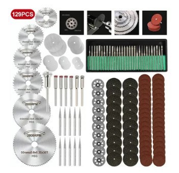 Suministro transfronterizo accesorios de taladro eléctrico traje de hoja de sierra de alta velocidad h2emery rebanada pieza de corte de resina rebanada redonda