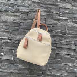 2024新款头层牛皮双肩包女大容量背包isn风书生书包旅行背包