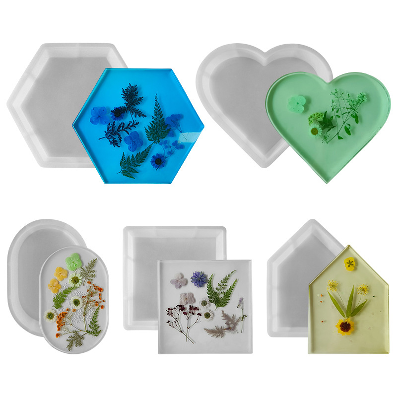 Cross-border DIY cristal epoxi molde de silicona grande cuerpo redondo seis lados decoración del cuerpo libro de escritorio archivo joyería herramienta abrasiva