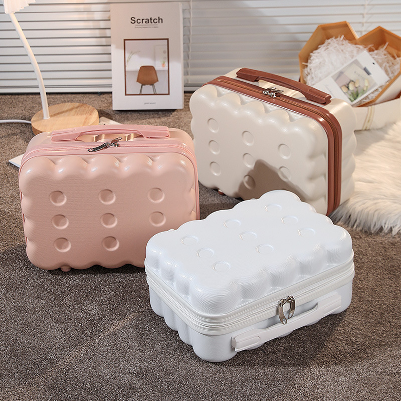 2024 nuevo estuche cosmético portátil de 14 pulgadas, equipaje pequeño, recuerdo femenino de dibujos animados, caja de almacenamiento, caja de regalo de embalaje al por mayor