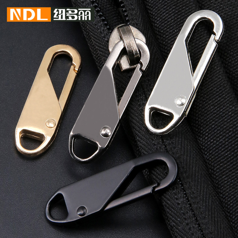 Removable universal zipper head universal pull accessory bag clothes zipper head repair replacement zipper hook pendant 