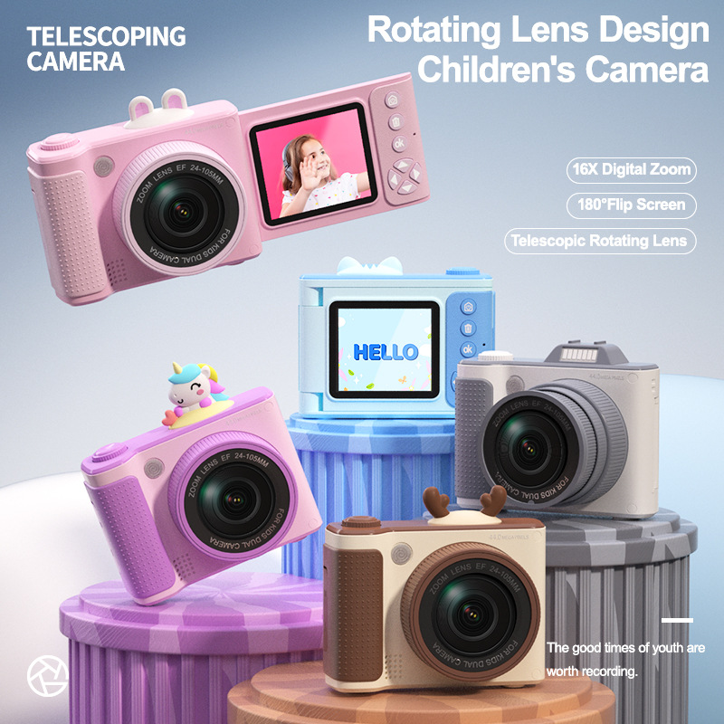 Cross-Border Wholesale of the New S6 High-Definition Dual-Camera Children's Camera, English Version, 16X Digital Childhood Toy Mini Camera