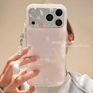 粉色波点米菲兔适用iphone17手机壳15PRO苹果16promaxIMD双层IMD