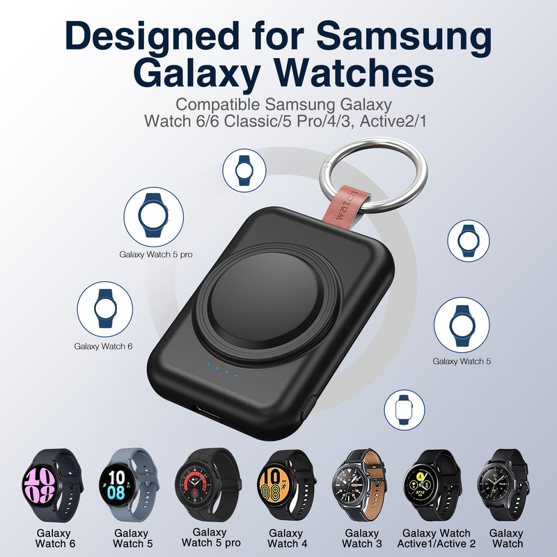 Samsung 時計ワイヤレスパワーバンク watch5/6 1800mah ミニ Apple Watch モバイル電源に適しています。|undefined