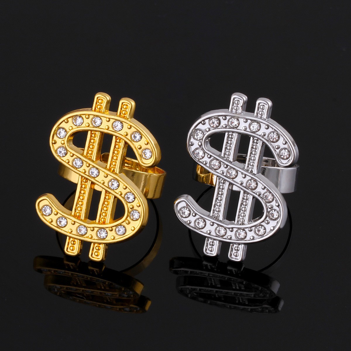 Hip-hop Dollar Ring Für Herren Und Damen Modischer Statement-schmuck_voghion.com