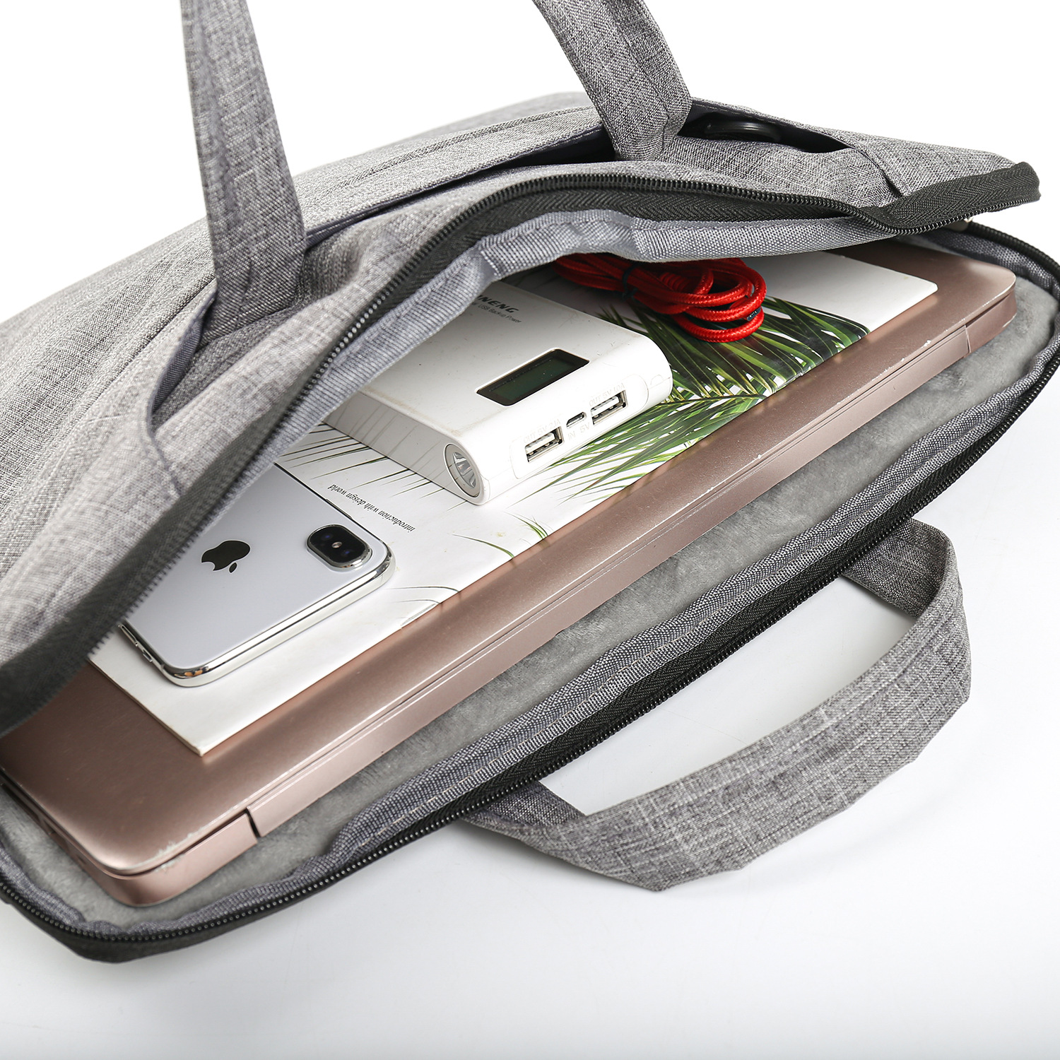 印logo礼品公文包14寸笔记本电脑包手提电脑包绒里内胆商务公文包