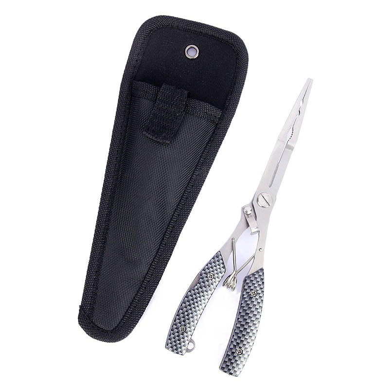 Long mouth Luya pliers stainless steel multi-functional hook picking pliers cutting fishing line scissors deep throat long pointed mouth back Hook pliers fishing