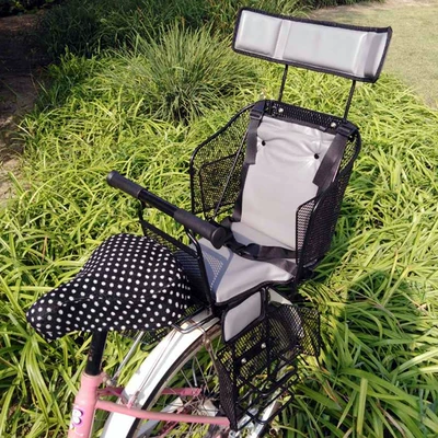 Bicycle Child Seat Rear-Mounted Mountain Child seat shed - black-headrest-chair-thick-cushion-default-item