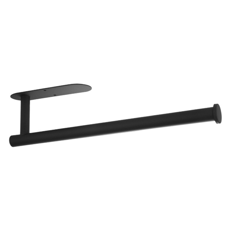 Cross-Border Square Round Black Punch-Free Stainless Steel Kitchen Paper Towel Holder Cabinet Paper Towel Holder Kitchen Roll Paper Holder
