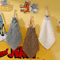 トムとジェリーはシンプルなシェニールの手拭きキッチンの掛け式両用吸水速乾角巾の正規品です。