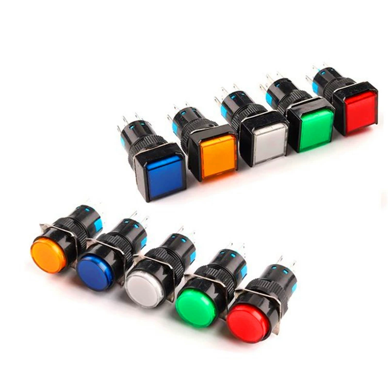 Round button, switch key, foot strap with light, 16mm
