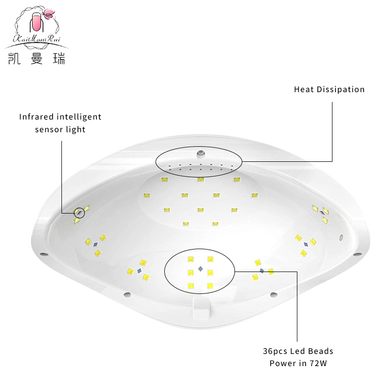 Lámpara de uñas Sun5pro de Amazon, lámpara de fototerapia UV LED, lámpara de curado de uñas para salón de belleza, máquina de uñas para esmalte de gel, transfronteriza.