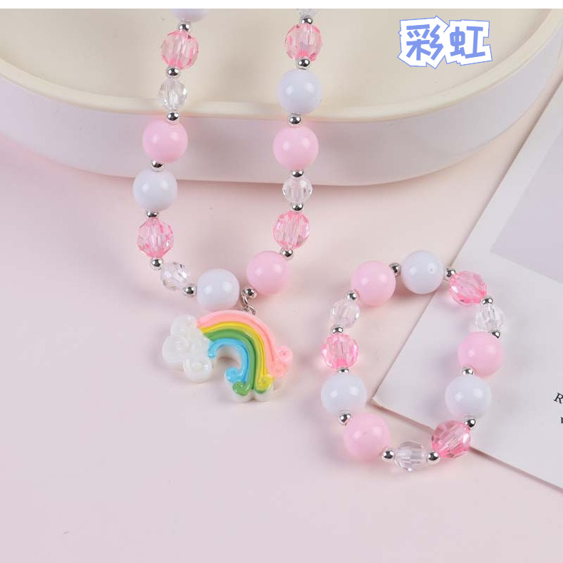 Fashion Unicorn Necklace Set Mermaid Jewelry 2-piece Set display picture 42