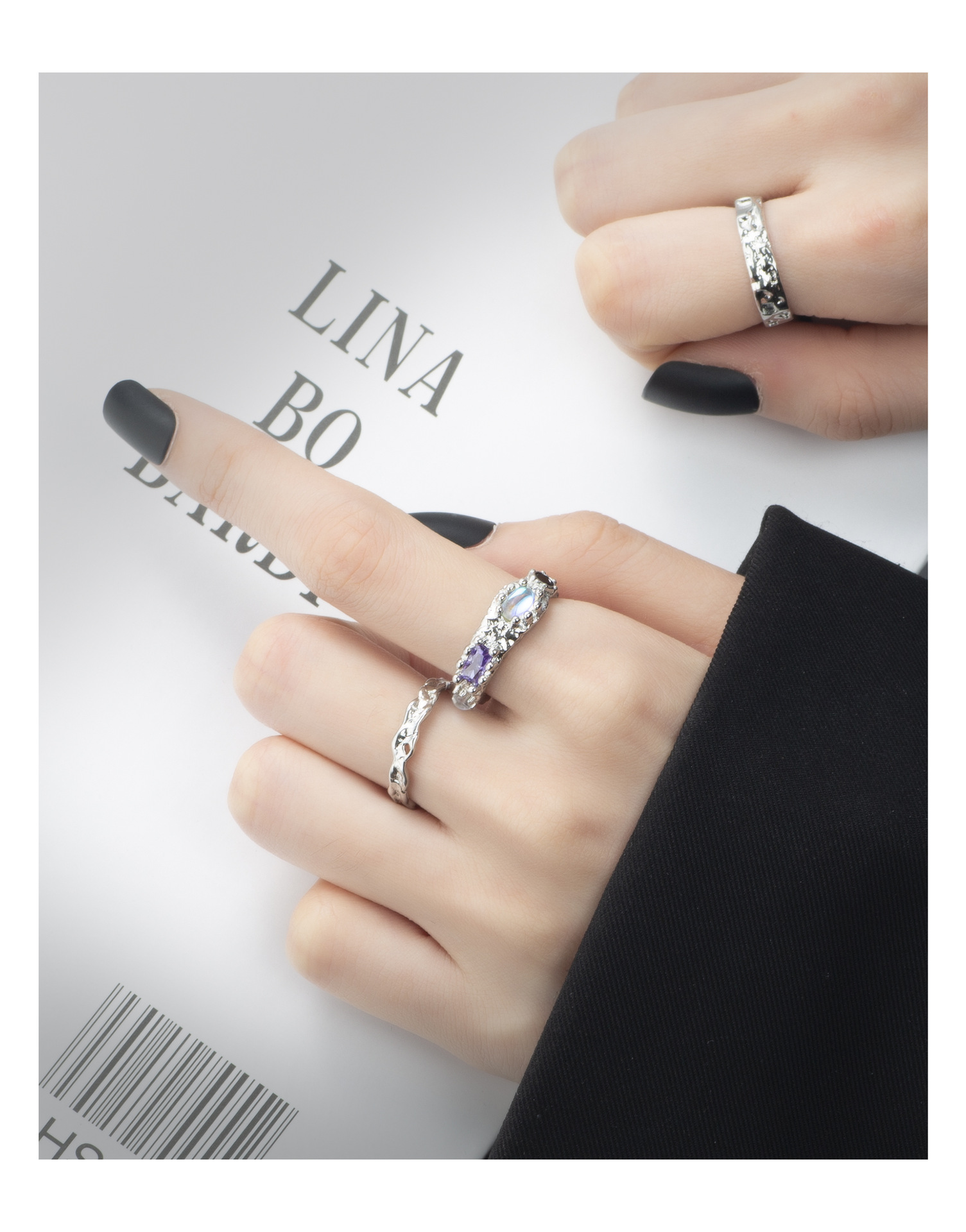 Fashion Geometric Copper Plating Zircon Open Ring