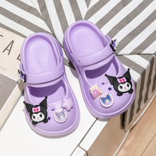 库洛米儿童拖鞋2024夏季女童卡通防滑可爱室内家居洞洞鞋外穿
