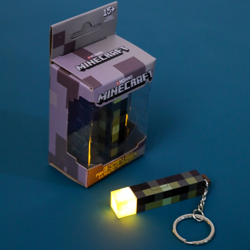 Minecraft Torch Keychain Pendant Mc Peripheral Mini Torch Torch Lamp School Bag Handmade Office Trend