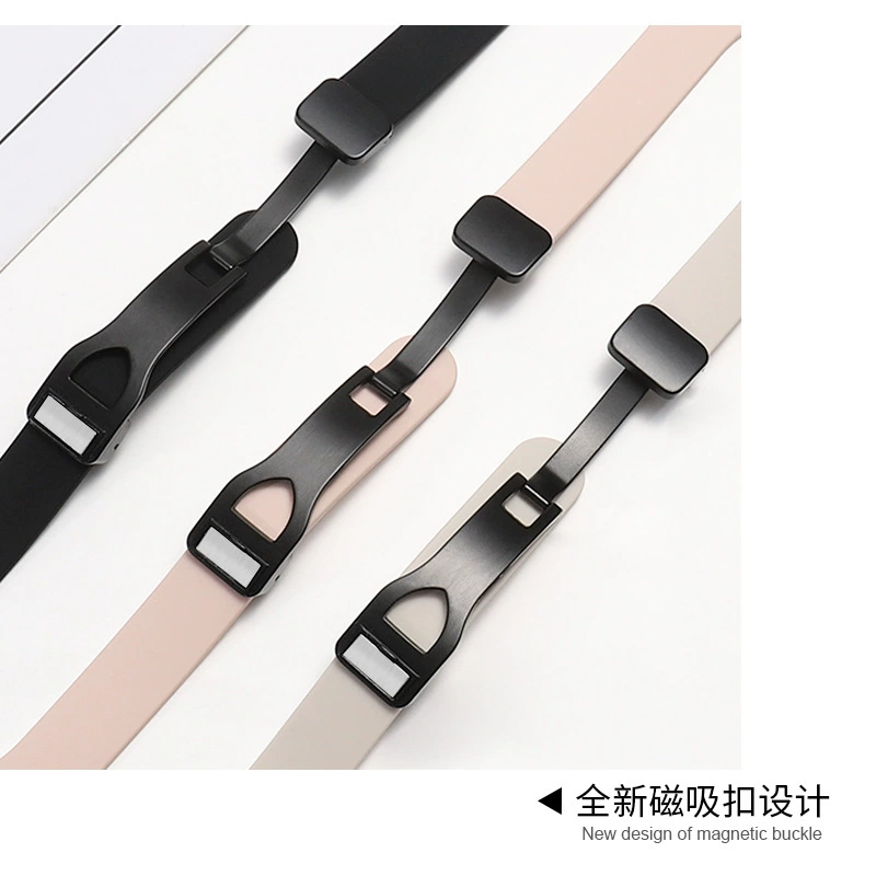 Совместимый ремешок Apple Watch всей линейки, можно использовать 14 мм магнитную складную застежку, силиконовый ремешок для маленькой талии Apple