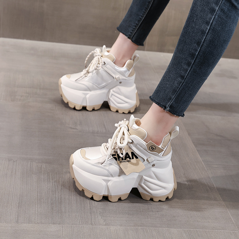 Giày sneaker chunky nữ đế dày độn cao thời trang — Màu đen