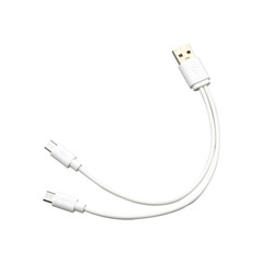 1対2充電ケーブル マイクロTypeC充電ケーブル 2in1 USB双頭データケーブル