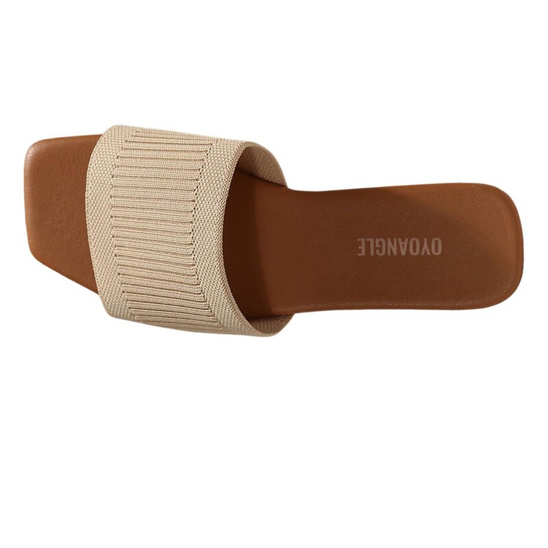 Cross-Border Amazon Foreign Trade Women's Open-Toe Flat Dress Sandals Non-Slip Comfortable Beach Slippers Factory Direct Sale