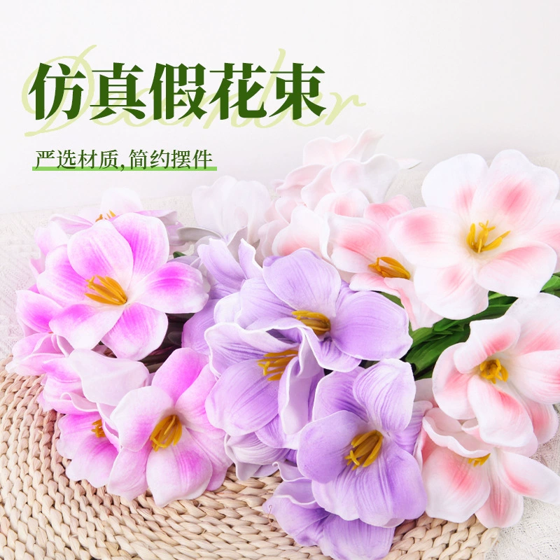 Высококачественное моделирование Bronny чувствует цветущий тюльпан свадебное оформление цветочная композиция для дома отель фотография обеденный стол украшения