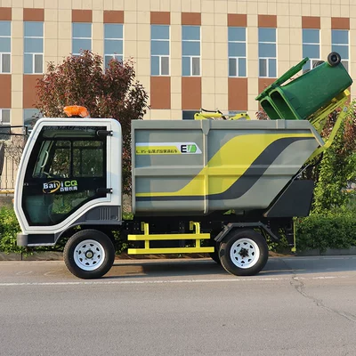 Electric Four-Wheel Rear-Loading Garbage Truck, Elektrik zibil maşınları