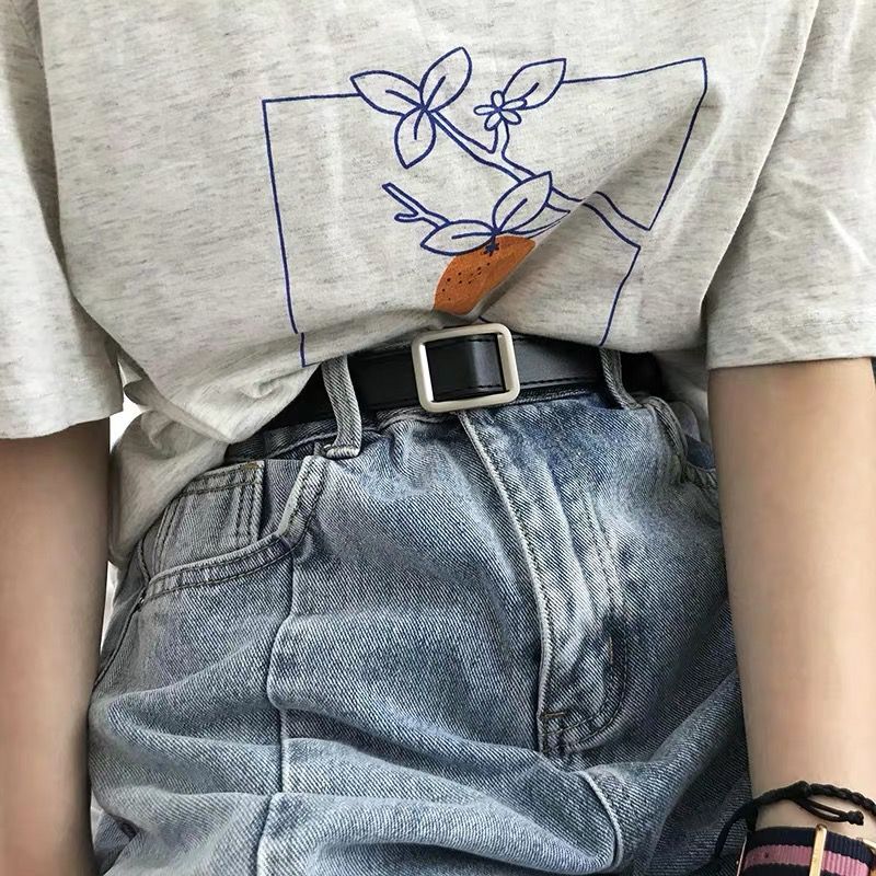 Γυναικεία Πρακτική Διακοσμητική Τζιν New Belt Μαύρο Λεπτό Μοντέρνο Ρετρό Φοιτητική Ζώνη Γυναικεία Μόδα_voghion.com