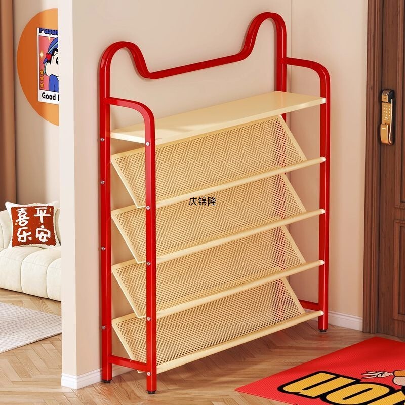 Shoe Rack Multi-Layer Household Door Storage Rack Dormitory Entrance Door Simple Strong and Durable Small Shelf for Rental Housing