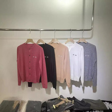 2025秋季新款开衫女圆领羊毛针织外套宽松打底毛衣外搭显瘦上衣