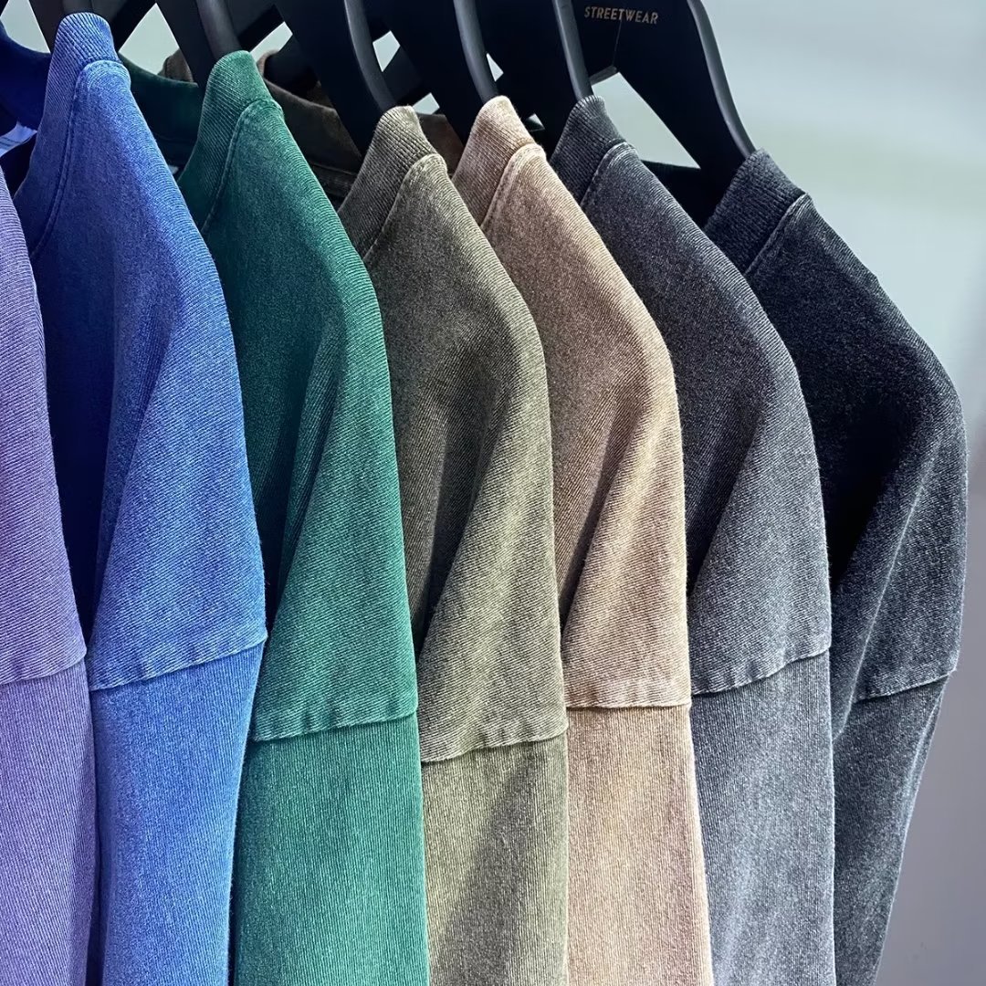 Primavera y verano BF estilo americano de algodón pesado de manga corta Camiseta básica de los hombres camisa de fondo de color sólido