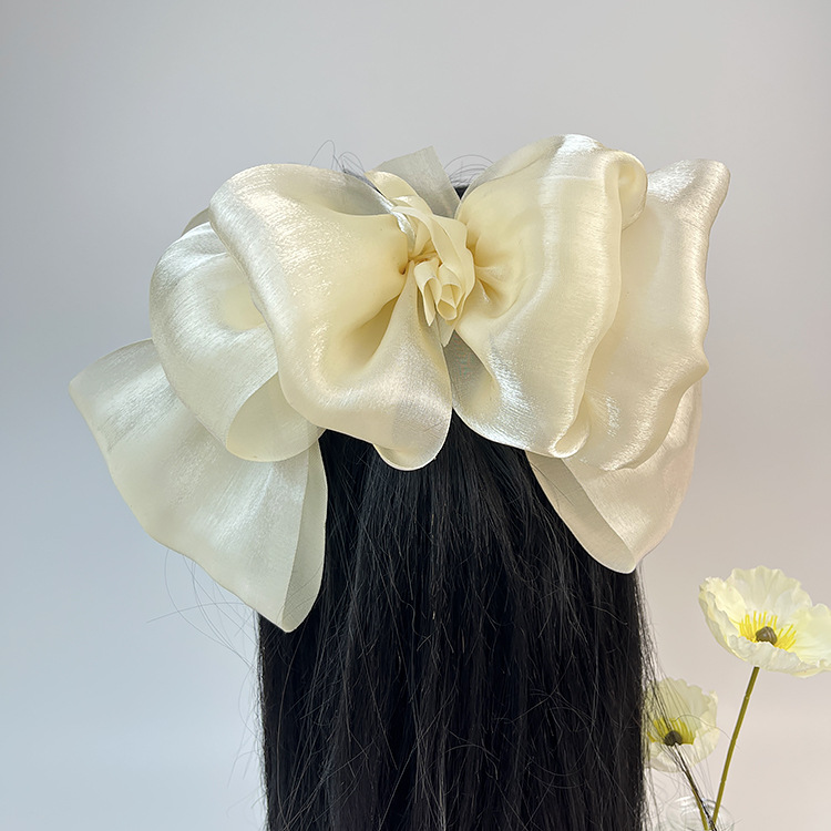 Women's Simple Style Bow Knot Organza Handmade Hair Clip display picture 26