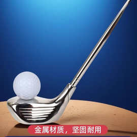 商务金属台笔送老板老公男友生日礼物办公摆设高尔夫摆件