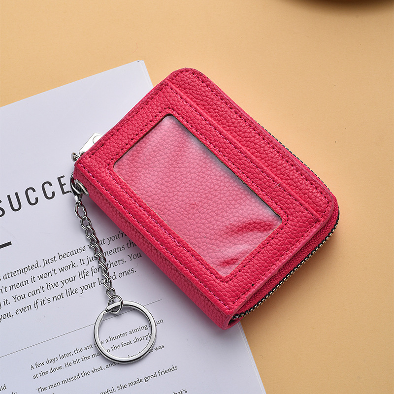 クロスボーダー起爆純色高颜値オルガンカードバッグ小型男性カードバッグ小銭入れ一体証明書収納