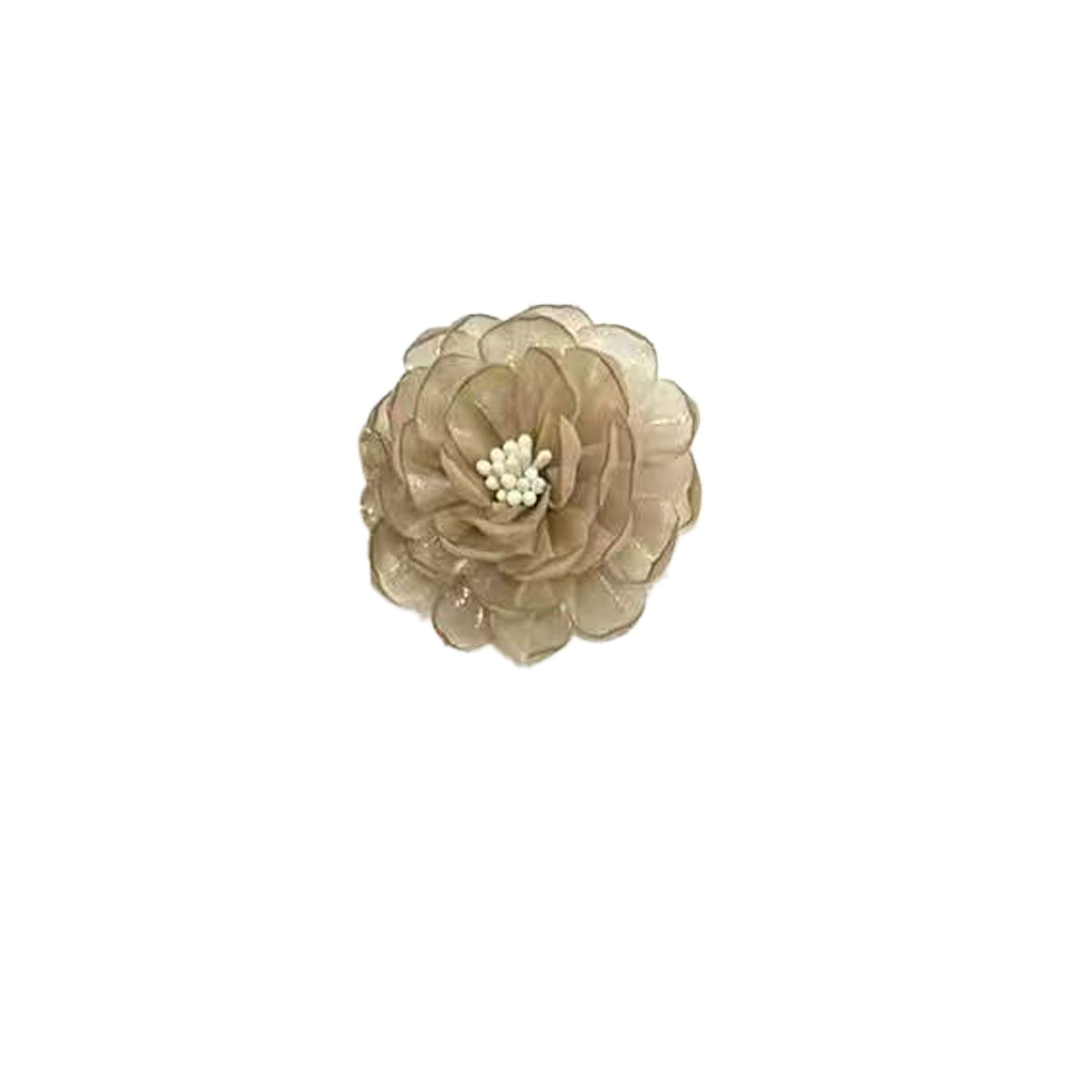 5 flores de tela de perla hermosa moda estereoscópica en blanco y negro accesorios de la habitación de tela pegada ropa bolsa accesorios para el cabello image 18