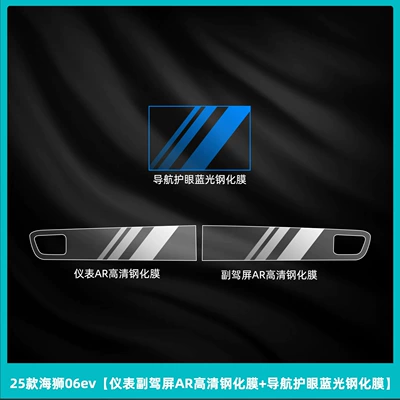 06Ev Interior Protective Film Central: Car interior film - 25-models-of-hiace-06ev-instrument-passenger-screen-ar-high-definition-tempered-film-navigation-eye-protection-blue-light-tempered-film