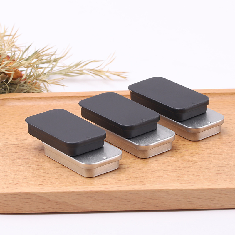 推拉香膏铁盒马口铁创可贴推拉铁盒润喉糖盒 60滑盖小铁盒现货|ru