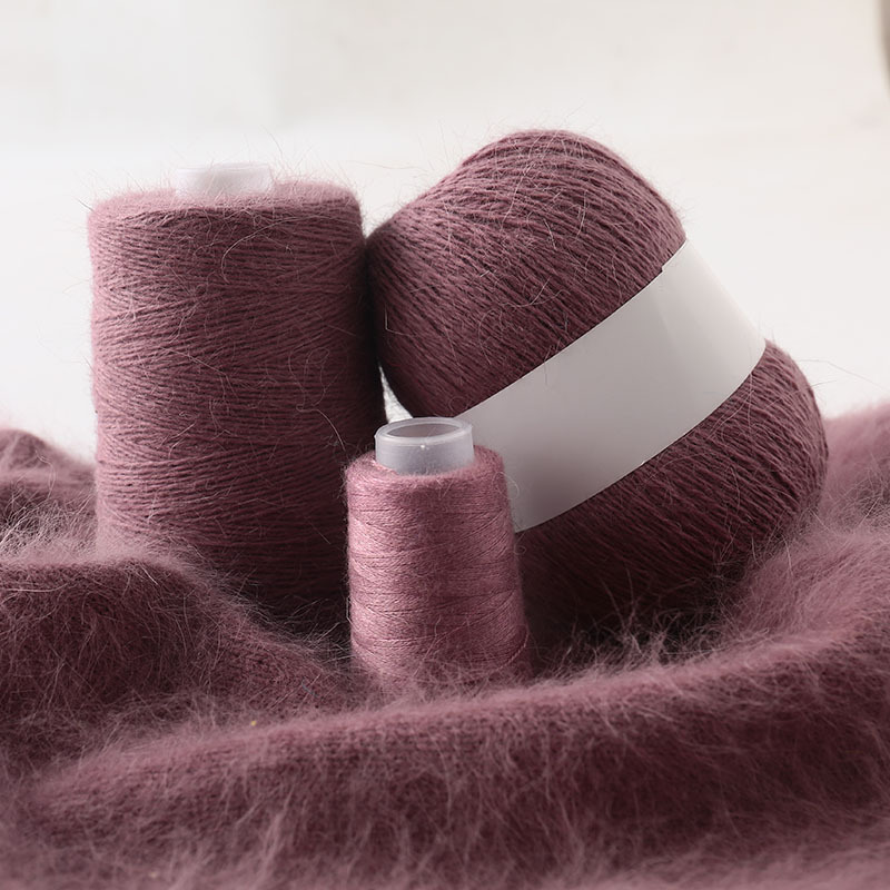 2024长毛貂绒线貂毛毛线水貂绒纱线团机织中粗手编线批发跨境