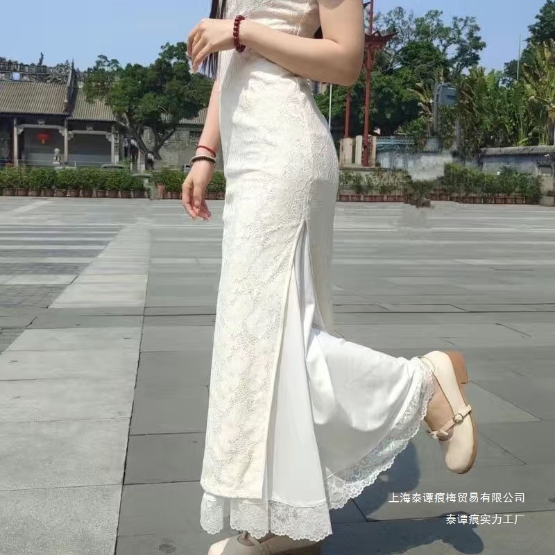 衬裙打底裙叠穿旗袍汉服马面裙内搭新中式半身裙蕾丝遮肉简约批发|undefined