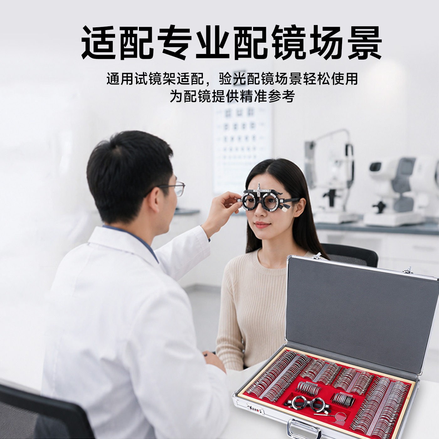Optometry Metal Ring Glasses Equipment 266 Optometry Lens Box Insert Box Optometry Disc Aluminum Box 266 Insert Foreign Trade Model