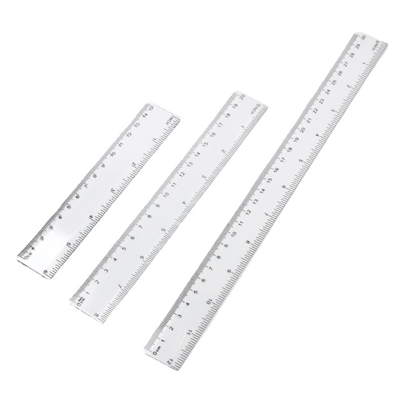 Binbin papelería nuevo conjunto de cuatro piezas traje de regla + 2 versión de triángulo + transportador conjunto de regla de plástico para estudiantes