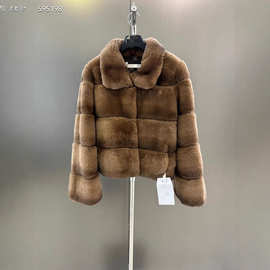 2025秋冬新款 优雅奢华 高级时尚 美拉德色系皮草外套 批发