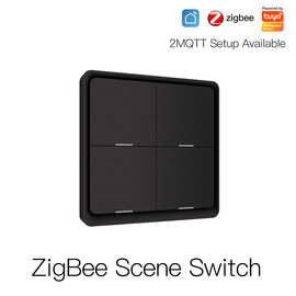涂鸦智能家居zigbee场景开关app定时遥控4键情景随意贴智能开关