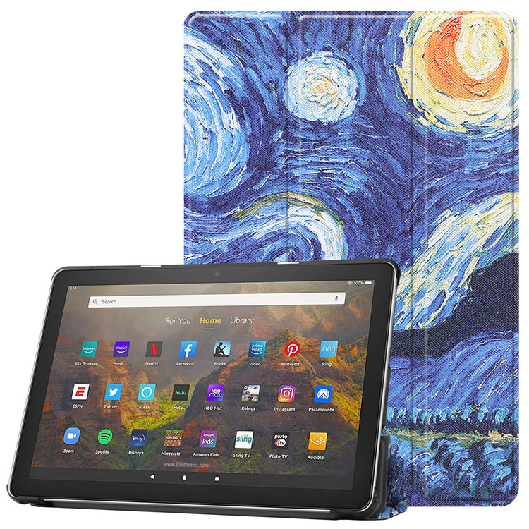 Fire HD 10 2023 three-fold bracket suitable for Amazon with sleep suction screen painted protective cover Fire HD 10 2023 three-fold bracket suitable for Amazon with sleep suction screen painted protective cover