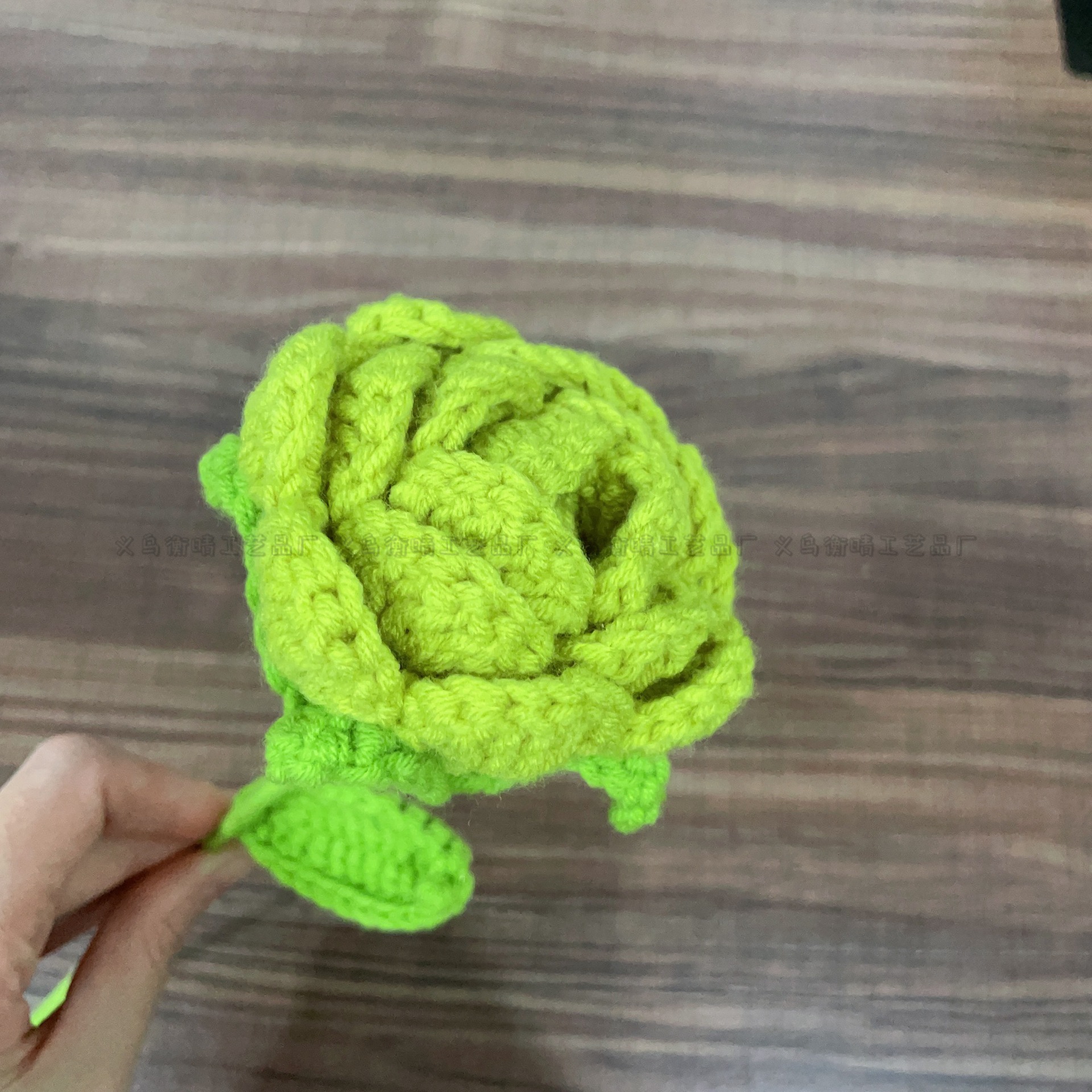 Lily tejido a mano acabado rosa Lily Tulip flor artificial lana ramo regalo