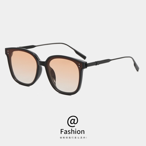 New Women's Summer Round Face Slimming High-End Men's Korean Style Sunglasses Sun Protection Fashion Beach Street Photography Sunglasses