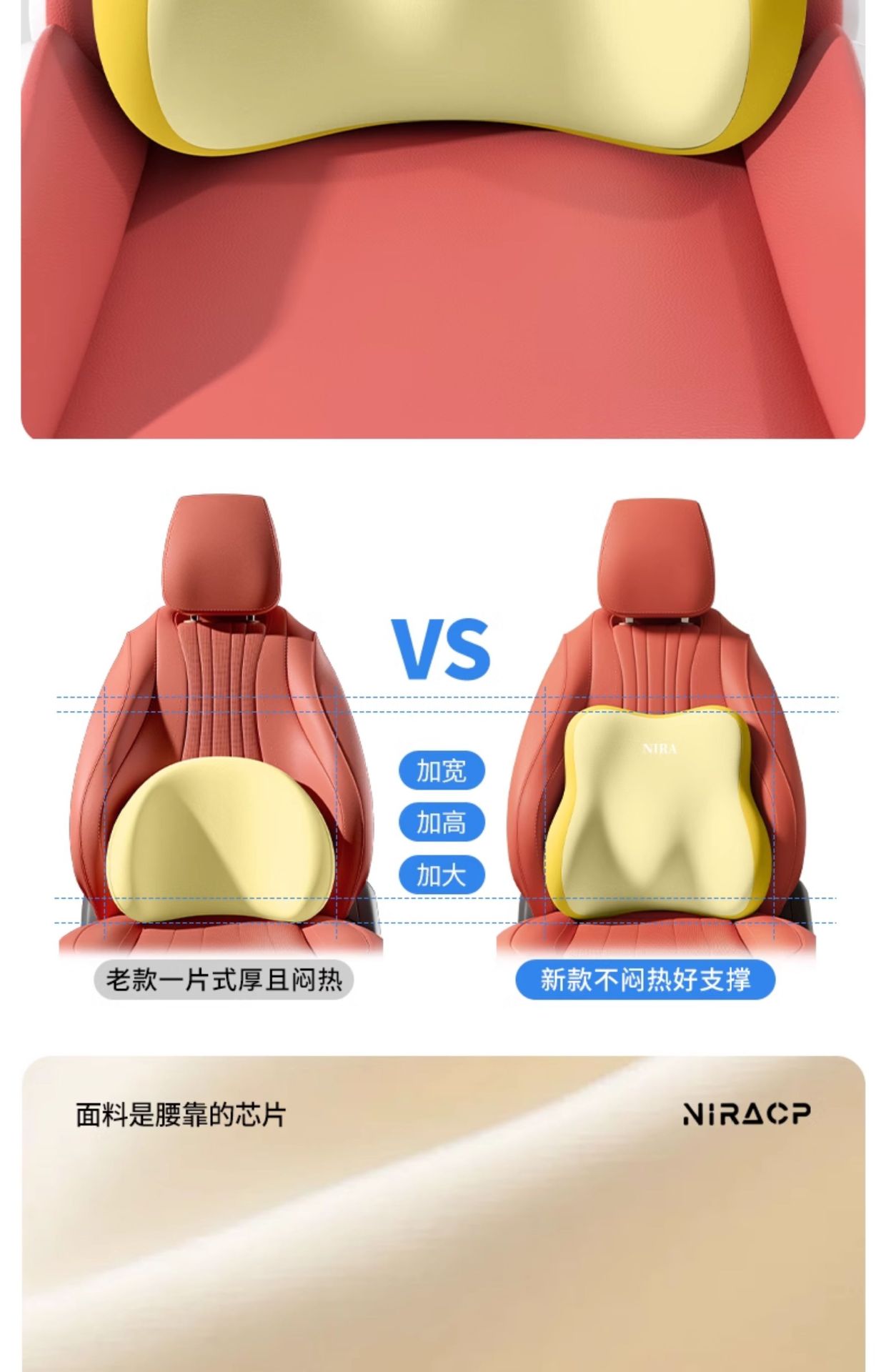Lumbar Support Office Lumbar Pillow Cushion for Pregnant Women, Workstation Cushion, Long Sitting Artifact Seat Chair Lumbar Support Back Cushion