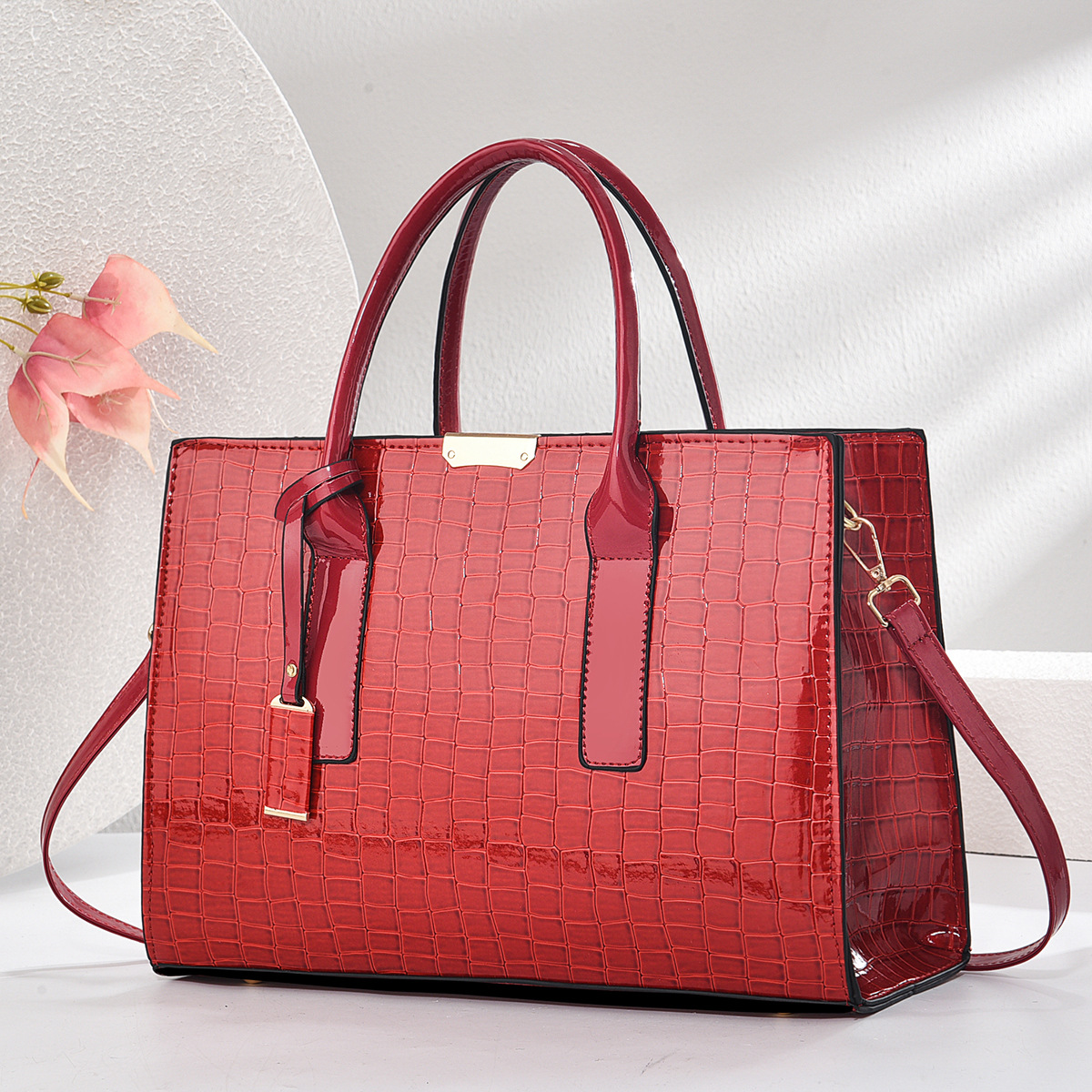 Nuevo bolso de mensajero de un solo hombro de todo fósforo estilo coreano bolso de mujer de mediana edad atmosférico bolso de madre bolso de moda simple bolso grande primavera y verano